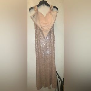 Emerald Sundae Off the Shoulder Sequin Dress